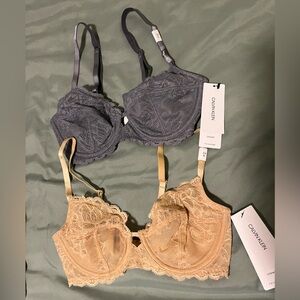 NWT Calvin Klein unlined lace bras